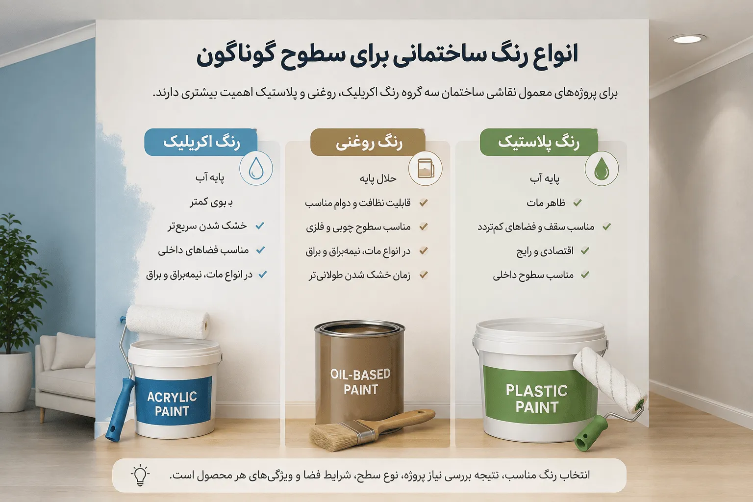 رنگ روغنی، رنگ پلاستیک، رنگ اکرلیک