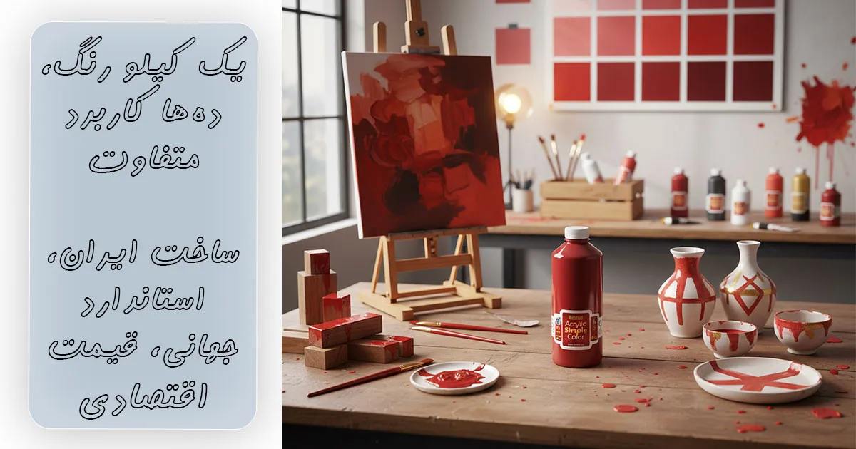 فروش رنگ اکریلیک زرشکی سوداکو کد ۵۳۰۱ (یک کیلویی)