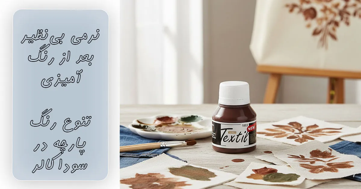 خرید رنگ پارچه قهوه‌ای ساده سوداکو کد 1803