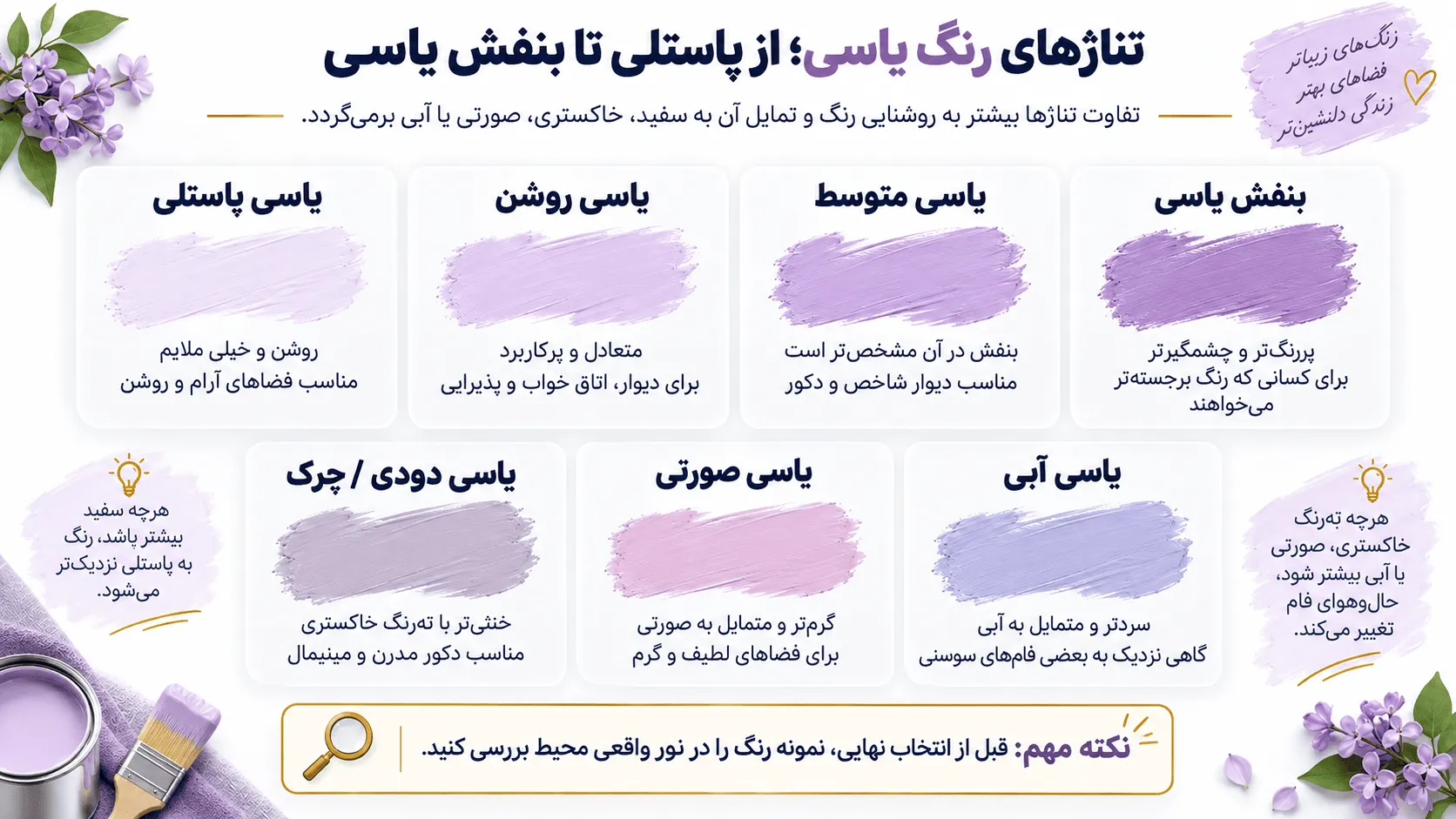 تناژهای رنگ یاسی