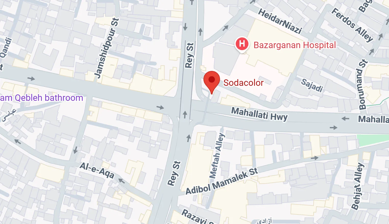 آدرس پستی رنگ فروشی سوداکالر