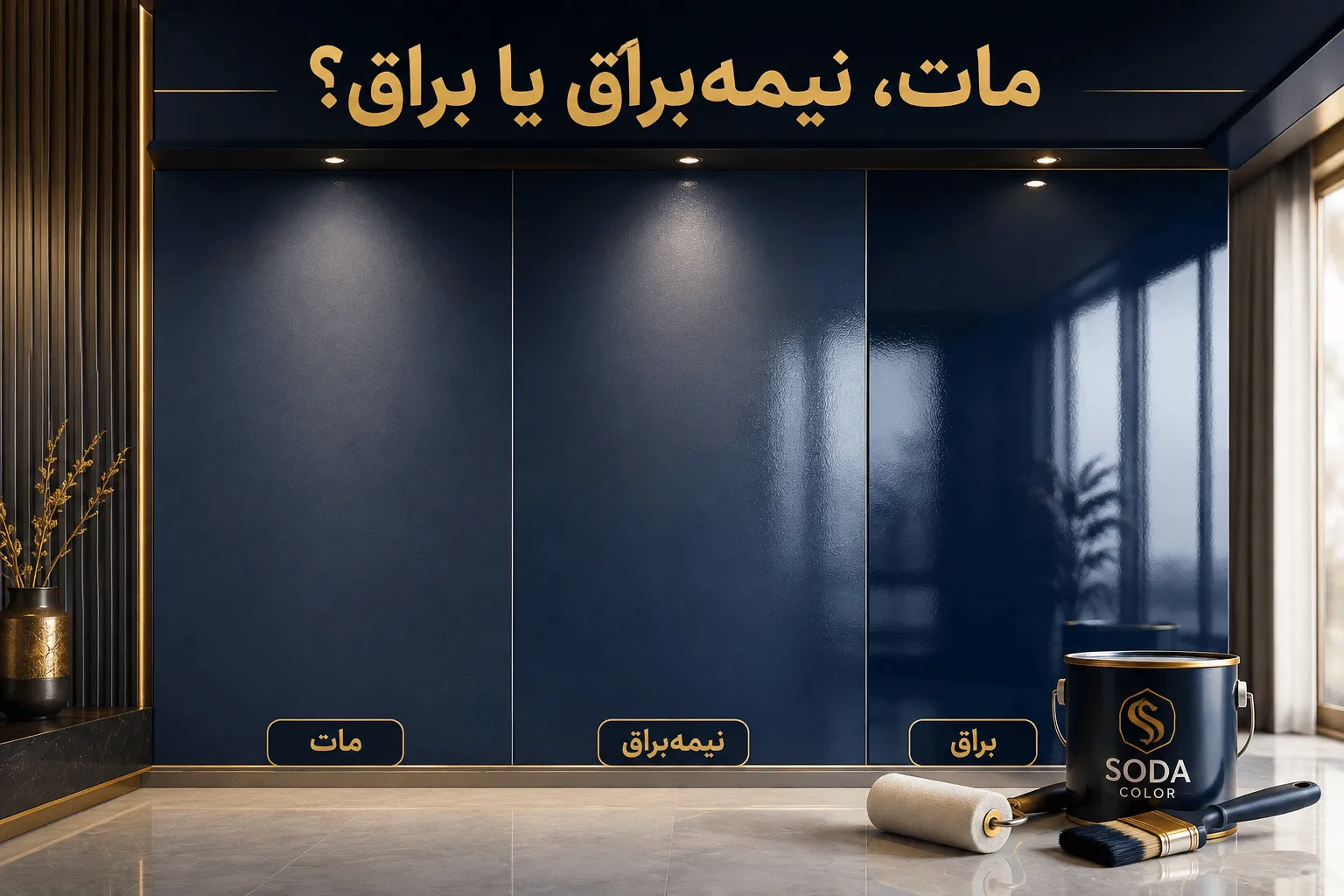 رنگ مات، رنگ براق، رنگ نیمه براق