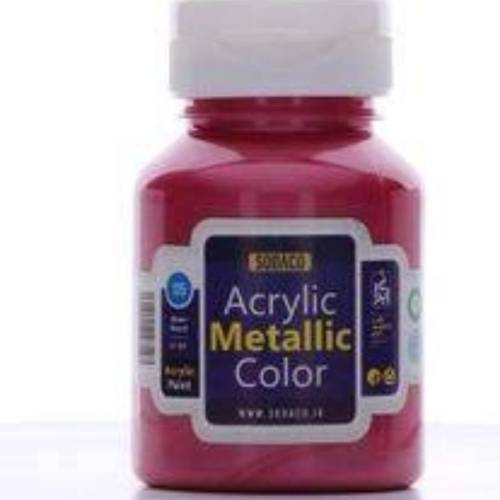 رنگ اکریلیک متالیک سوداکو 125 میل زرشکی کد acrylic metallic 2204 (مجموعه 6 عددی)