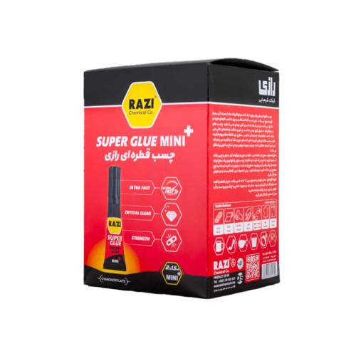 چسب قطره‌‌‌‌‌‌‌ای رازی ۳ میلی لیتر (مجموعه ۱۲ عددی)