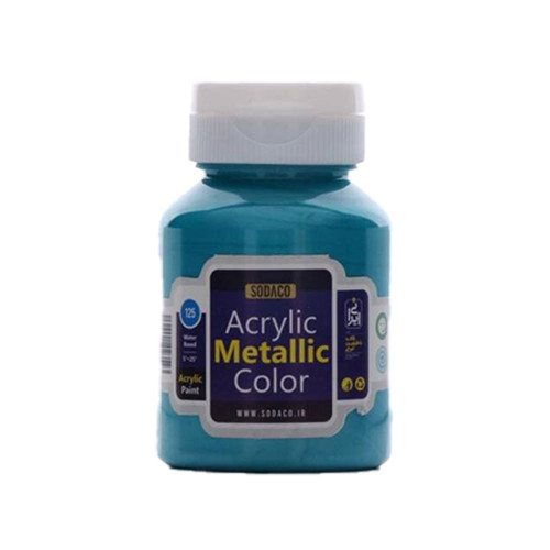 رنگ اکریلیک متالیک سوداکو فیروزه ای کد 2293