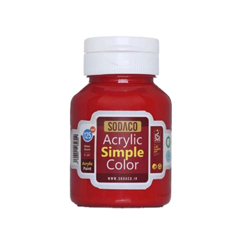 رنگ اکریلیک ساده سوداکو  قرمز کد acrylic simple ۲۳۰۶