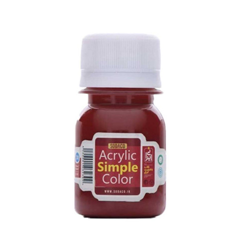 رنگ اکریلیک ساده سوداکو قرمز کد acrylic simple 00306