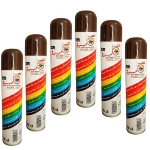اسپری رنگ قهوه ای سوخته گلریز (بسته ۶ عددی)